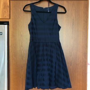 Gap Navy Blue striped cocktail dress